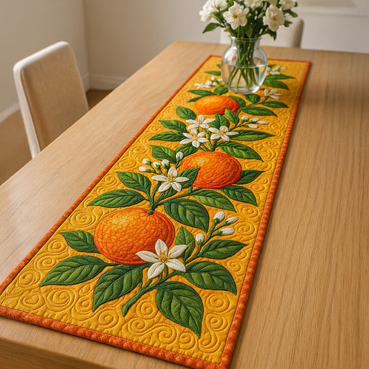 Citrus Blossom Bliss Quilted Table Runner NCU0NT5722