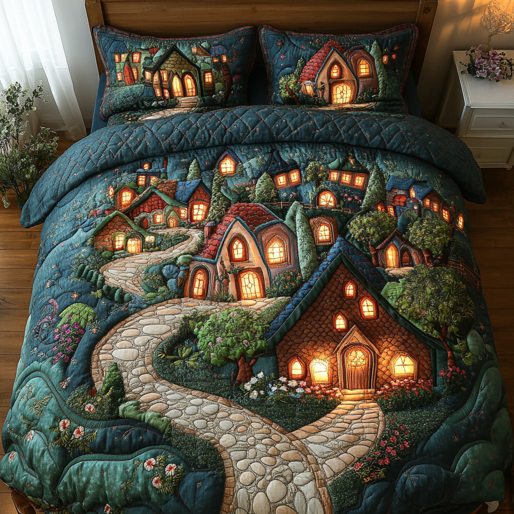 City Life 3-Piece Quilted Bedding Set NCU0DK7936