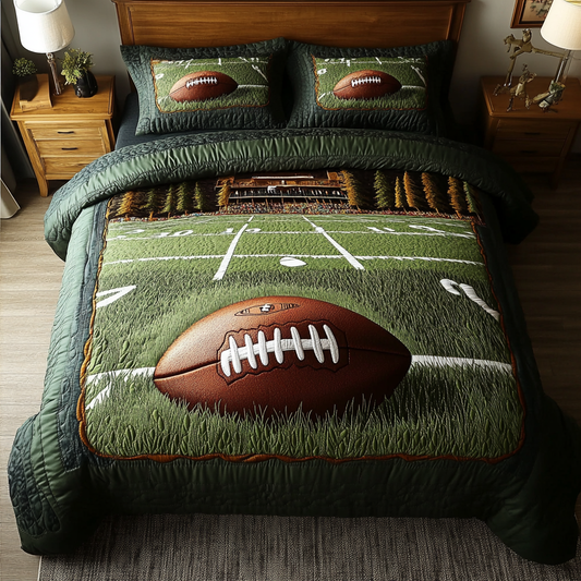 Classic American Football 3-Piece Quilted Bedding Set NCU0DK7741
