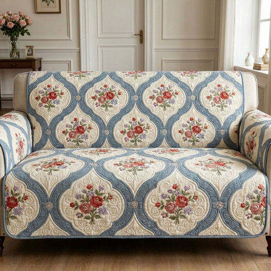 Classic Bloom Quilted Sofa Cover NCU0TV1547