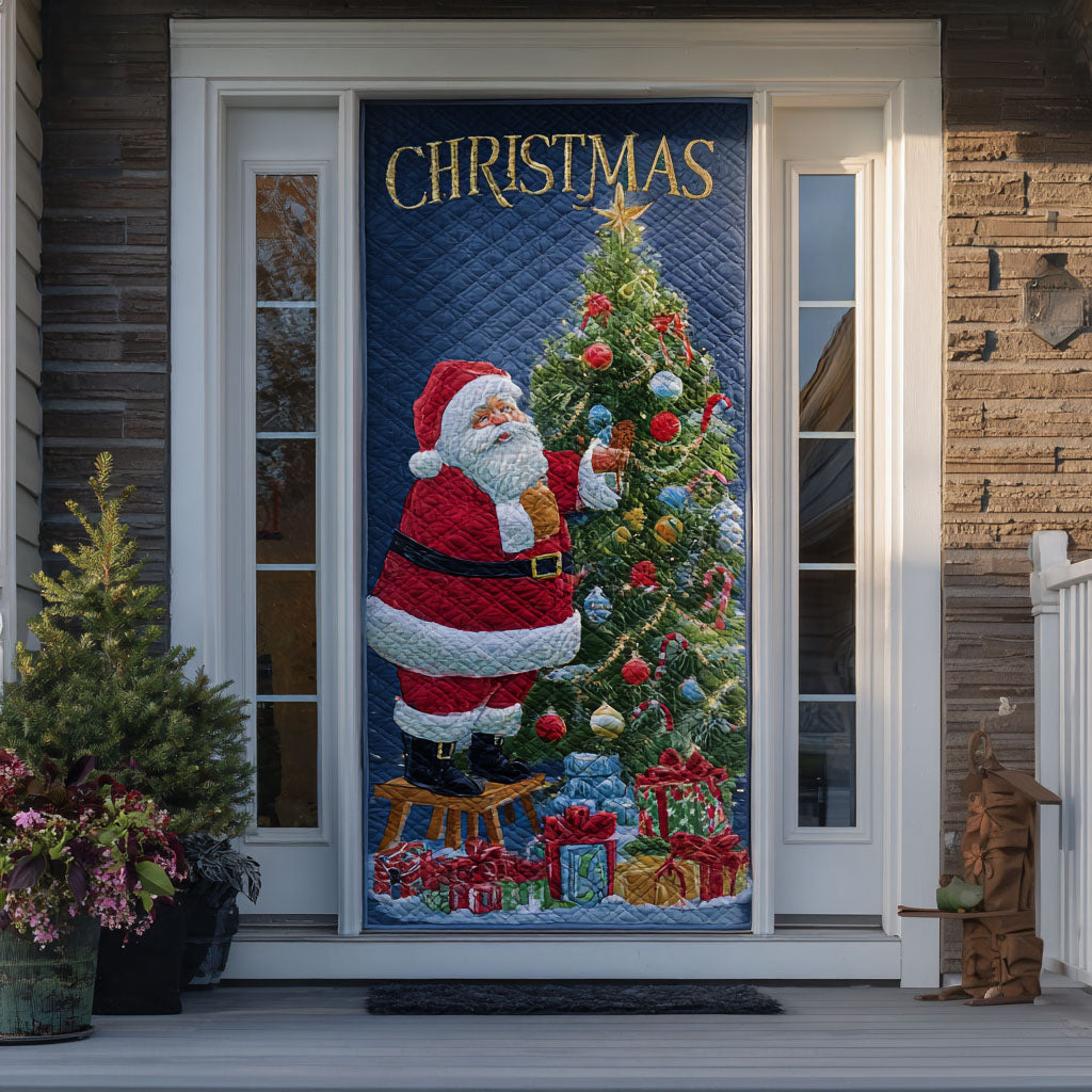 Classic Christmas Claus Quilted Door Cover NCU0PT10402