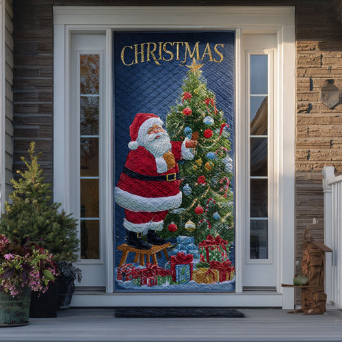 Classic Christmas Claus Quilted Door Cover NCU0PT10402