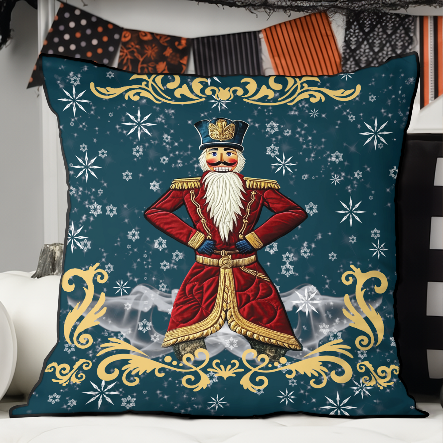 Classic Christmas Nutcracker Quilted Pillow Case NCU0DK3006