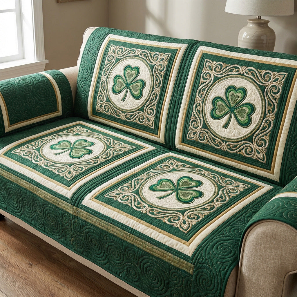 Classic Clover Tile Quilted Sofa Cover NCU0TV1583