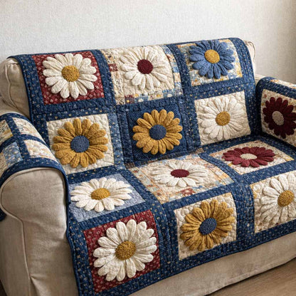 Classic Daisy Quilted Sofa Cover NCU0XD2512