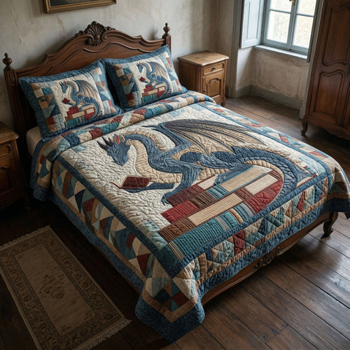 Classic Dragon 3-Piece Quilted Bedding Set NCU0NT12670