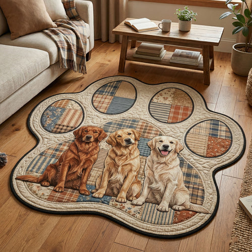 Classic Golden Custom Shape Area Rug NCU0NT12623
