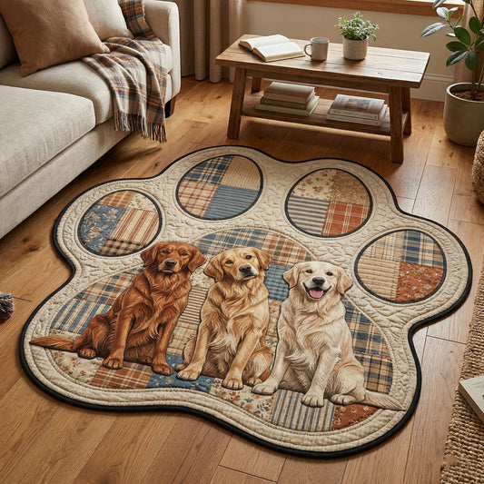 Classic Golden Custom Shape Area Rug NCU0NT12623