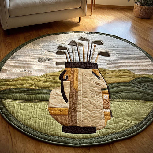 Classic Golf Bag Quilted Round Mat NCU0HH1822