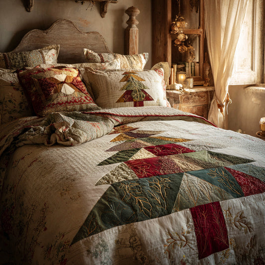 Classic Noel 3-Piece Quilted Bedding Set NCU0DV8489