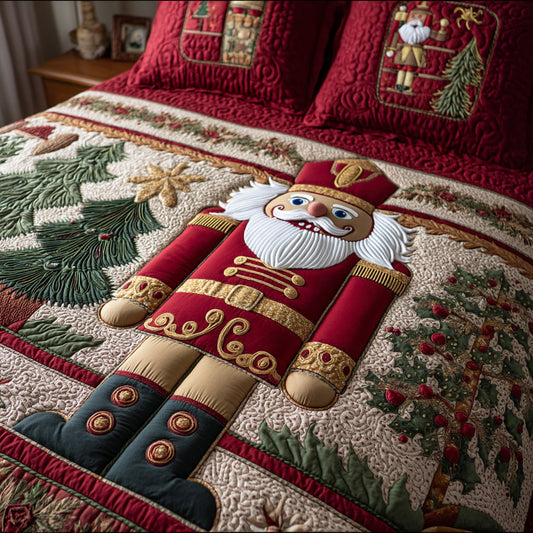 Classic Nutcracker 3-Piece Quilted Bedding Set NCU0DV8748
