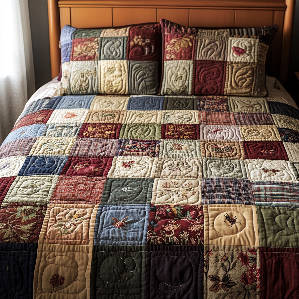 Classic Patchwork 3-Piece Quilted Bedding Set NCU0VH1974