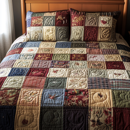 Classic Patchwork 3-Piece Quilted Bedding Set NCU0VH1974
