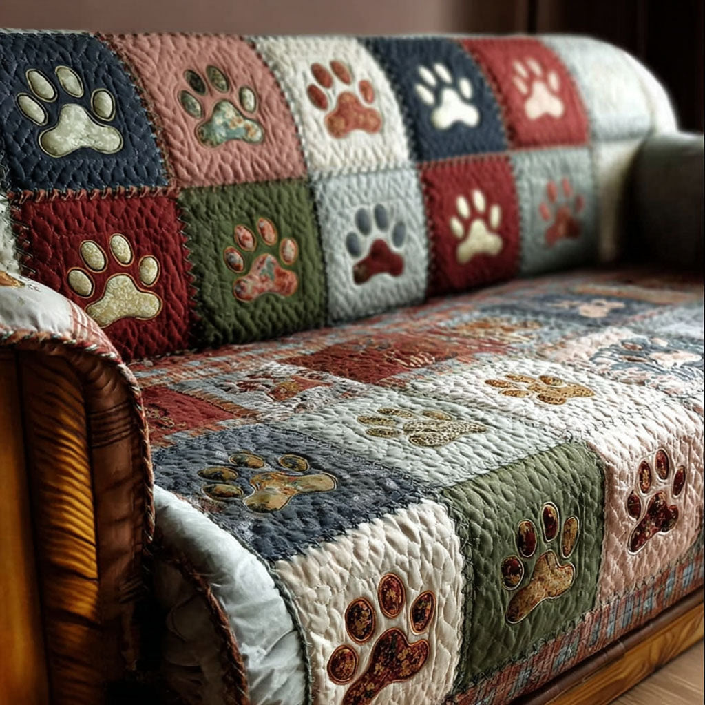 Classic Pawpatch Quilted Sofa Cover NCU0PT10999