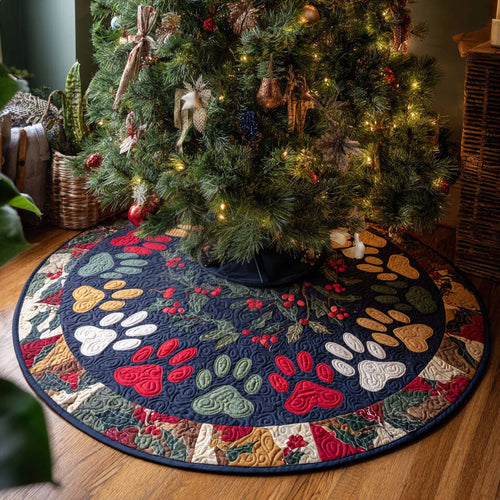 Classic Paws Christmas Quilted Tree Skirt NCU0NT9959
