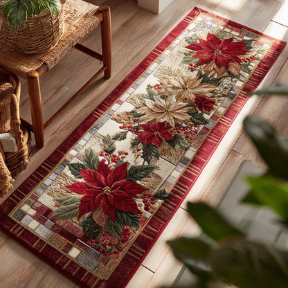 Classic Poinsettia Runner Carpet NCU0HH970