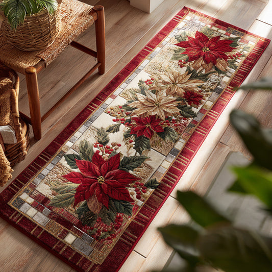 Classic Poinsettia Runner Carpet NCU0HH970
