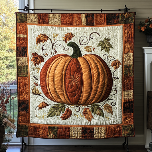 Classic Pumpkin Quilted Blanket NCU0DK9172