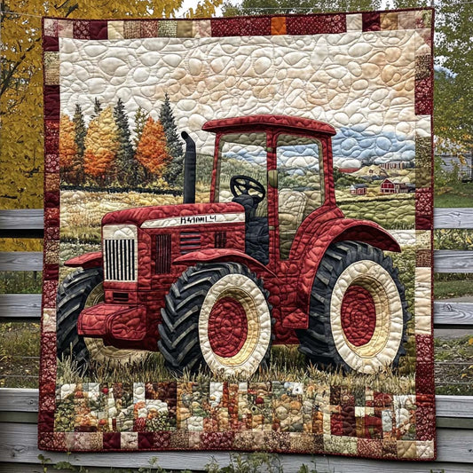 Classic Red Tractor Quilted Blanket NCU0XD363