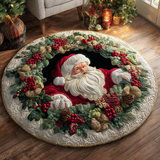 Classic Saint Nick Quilted Round Mat NCU0TV598