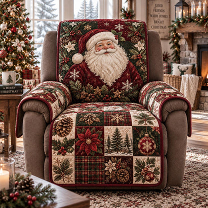 Classic Santa Plaid Quilted Sofa Cover NCU0DV10189