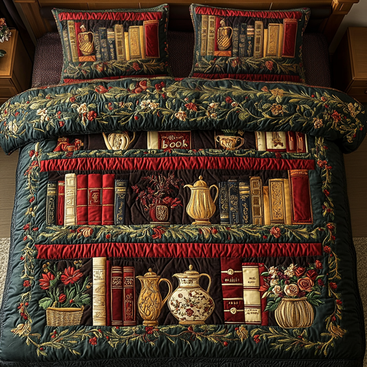 Classic Shelves 3-Piece Quilted Bedding Set NCU0VH880