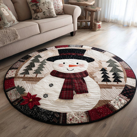 Classic Snowman Quilted Round Mat NCU0HH281
