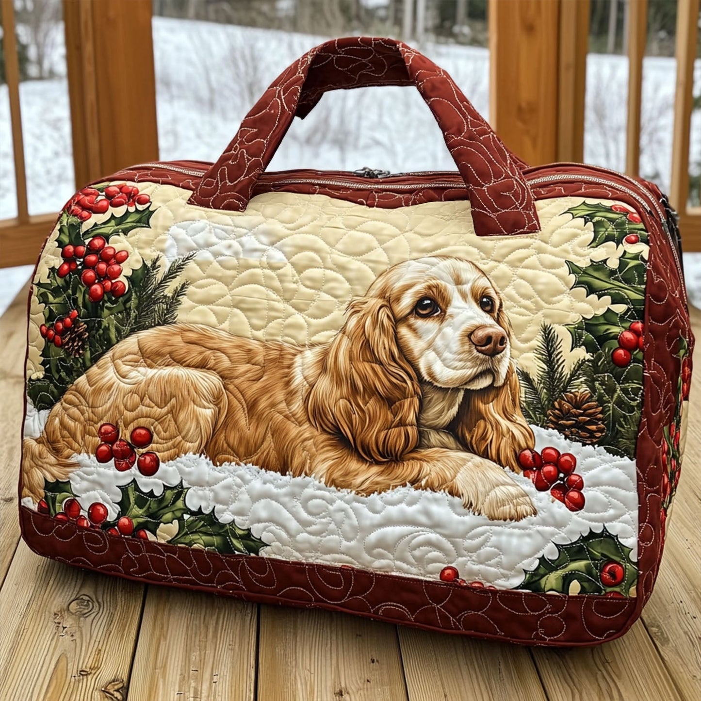 Classic Spaniel Quilted Duffle Bag NCU0PT9325