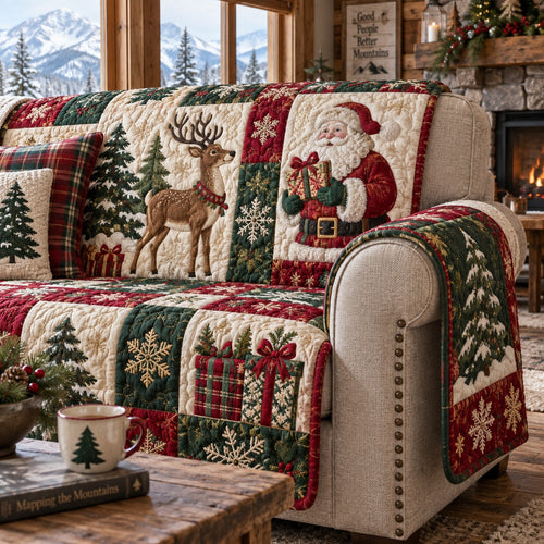Claus Midnight Delivery Quilted Sofa Cover NCU0VL4053
