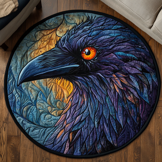 Clever Crow Quilted Round Mat NCU0DK8419
