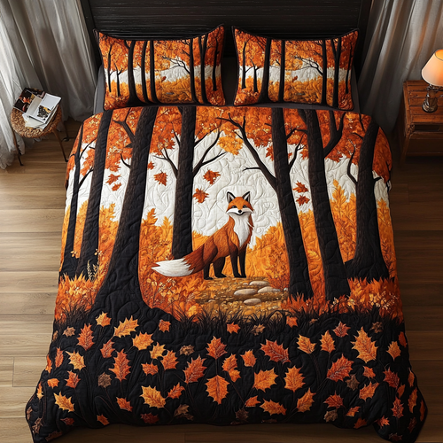 Clever Fox 3-Piece Quilted Bedding Set NCU0DK9498