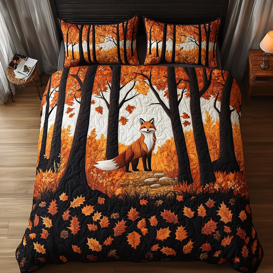 Clever Fox 3-Piece Quilted Bedding Set NCU0DK9498