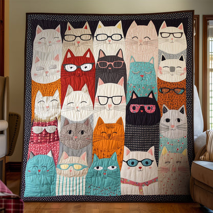 Clever Kitties Quilted Blanket NCU0TH1534