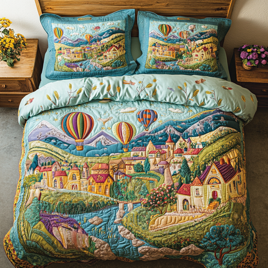 Cloud Journey 3-Piece Quilted Bedding Set NCU0VH3906
