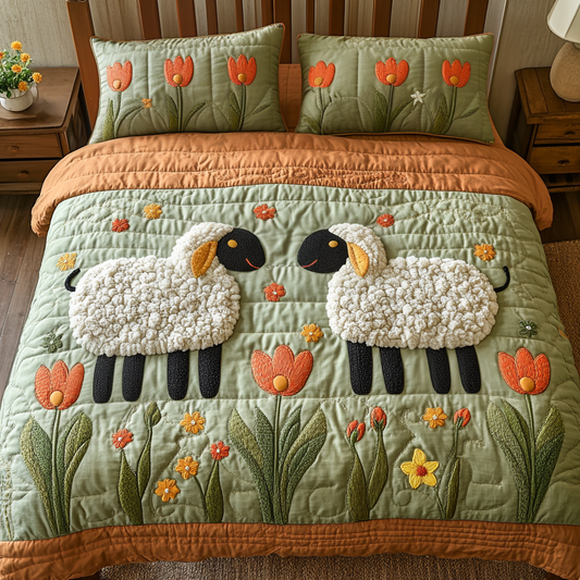 Cloudy Comfort 3-Piece Quilted Bedding Set NCU0VH3653
