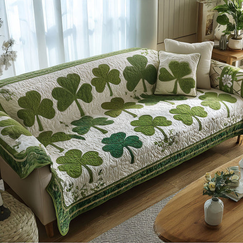 Clover Bliss Quilted Sofa Cover NCU0PT11216