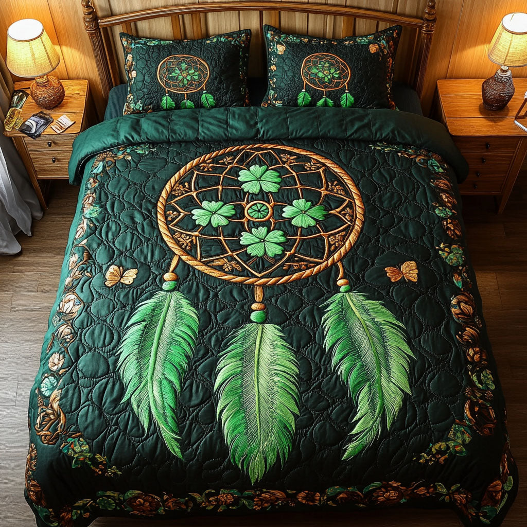 Clover Dreamcatcher 3-Piece Quilted Bedding Set NCU0NT3373