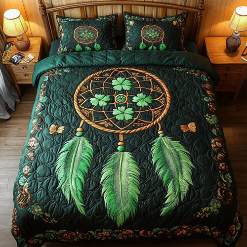 Clover Dreamcatcher 3-Piece Quilted Bedding Set NCU0NT3373