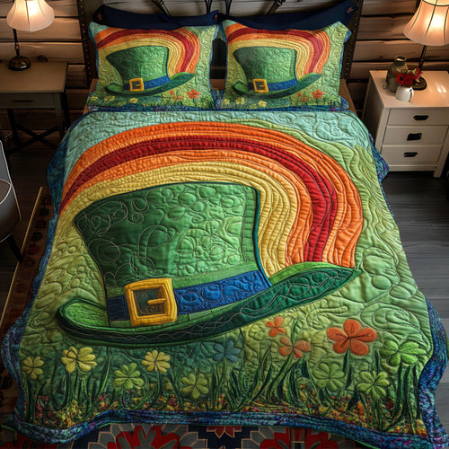 Clover Magic 3-Piece Quilted Bedding Set NCU0PT3242