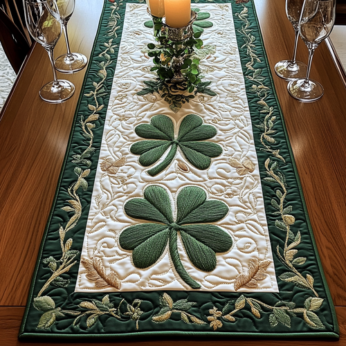 Clover Trail Quilted Table Runner NCU0VH2536