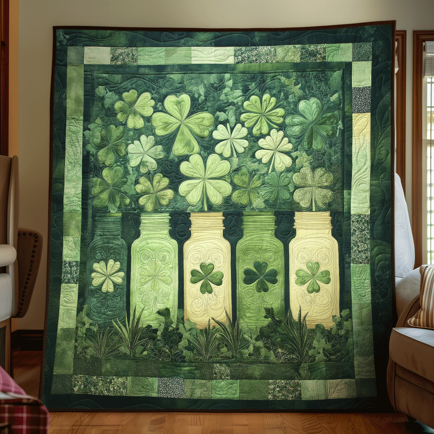 Cloverfield Jar Magic Quilted Blanket NCU0TL2286