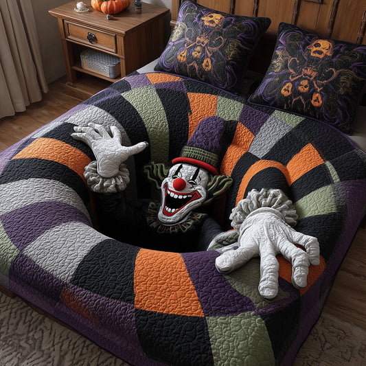 Clown Trap Quilted Bedding Set NCU0TH3189