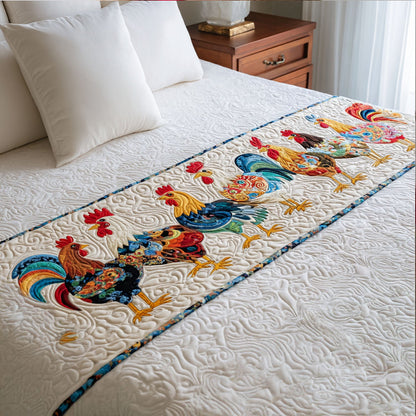 Cluck Celebration Quilted Bed Runner NCU0PT8059