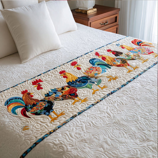 Cluck Celebration Quilted Bed Runner NCU0PT8059
