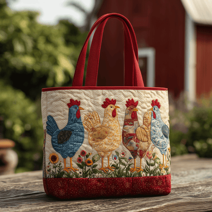 Cluck Club Quilted Tote Bag NCU0TH2726