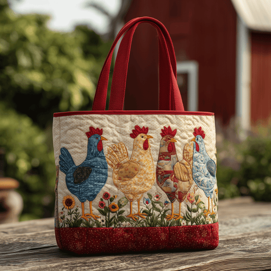Cluck Club Quilted Tote Bag NCU0TH2726