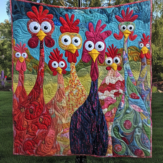 Clucktastic Chaos Quilted Blanket NCU0PT4455