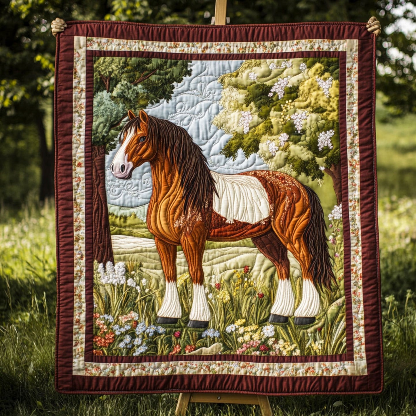 Clydesdale Beauty Quilted Blanket NCU0PT6153