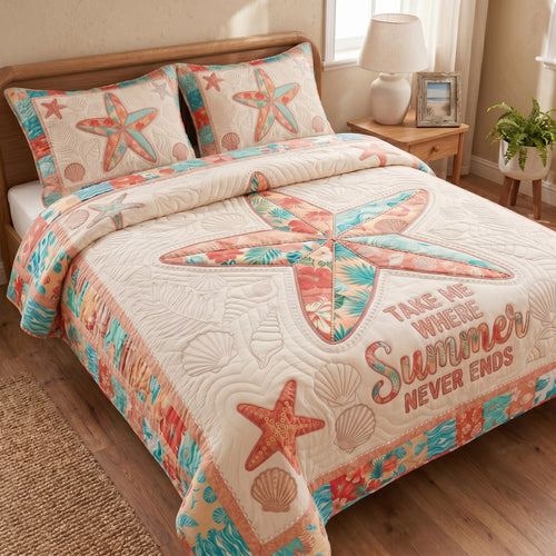 Coastal Dreams 3-Piece Quilted Bedding Set NCU0DV9740