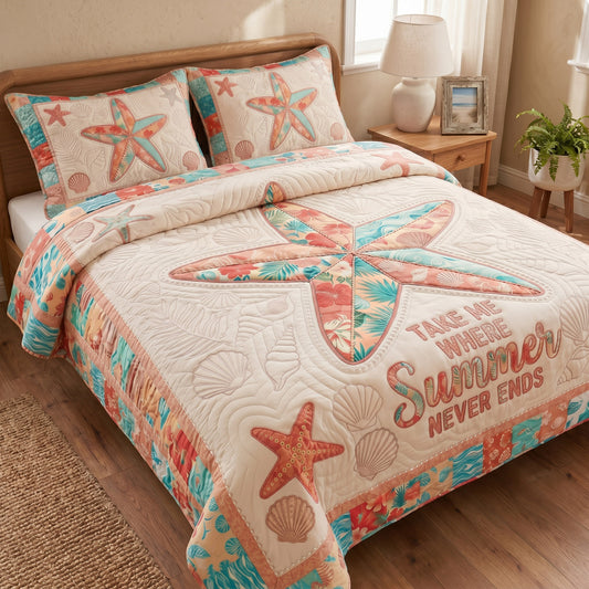 Coastal Dreams 3-Piece Quilted Bedding Set NCU0DV9740